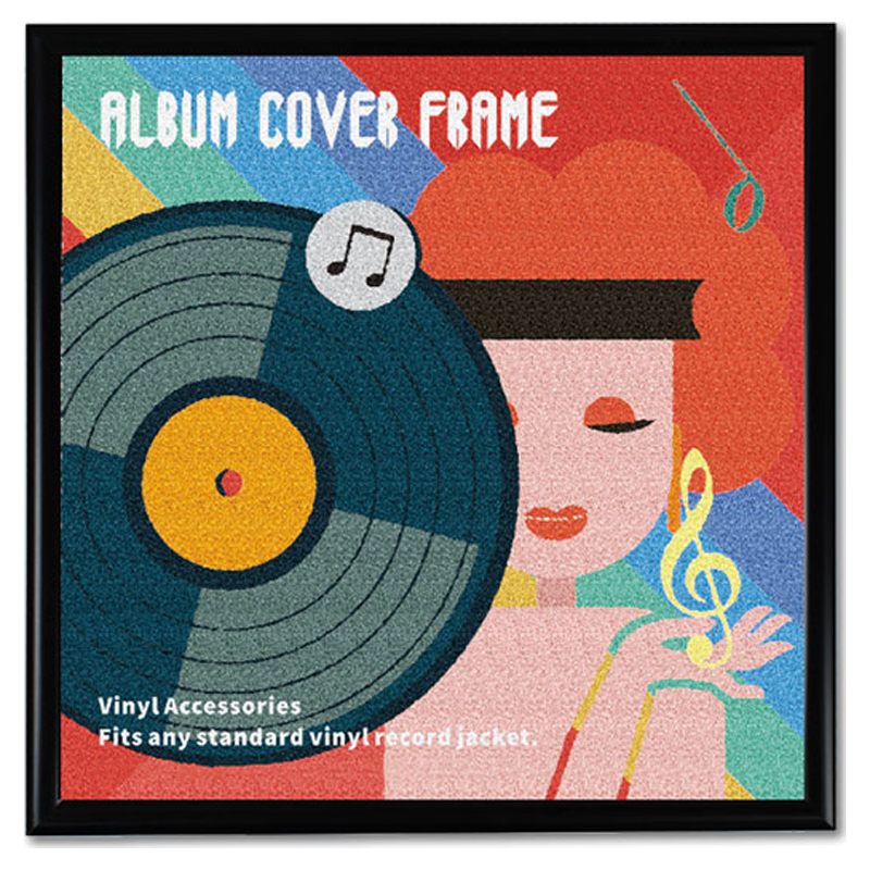 7-Inch Single Record Photo Frame - colour: black