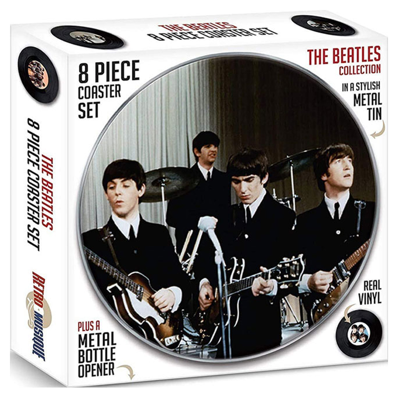 Grammofoonplaten coasters (onderzetters) - set a 8 stuks - The Beatles