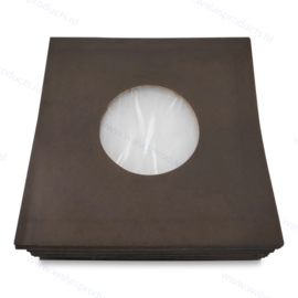 Polylined Paper 7" Vinyl Record Anti Static Sleeve, black 70 grs. paper