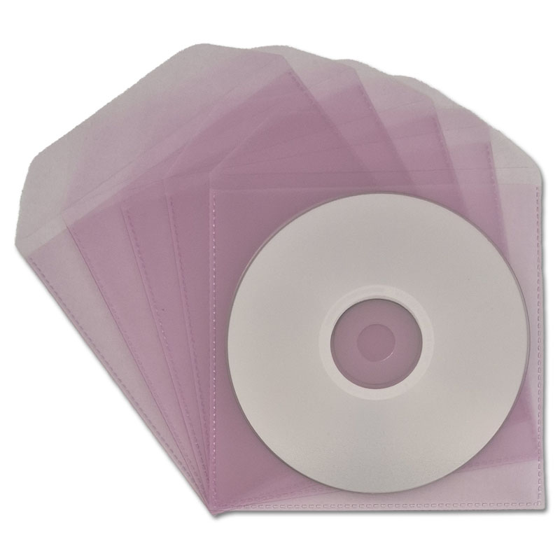 1 CD Sleeve with flap, transparent/purple (132 x 135 mm + flap)