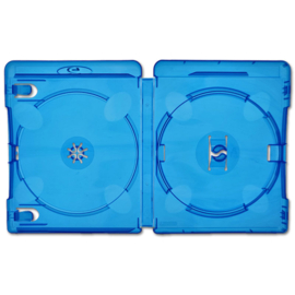 Amaray Boîtier 2 Blu-Ray, couleur: bleu-transparent - épaisseur 15 mm