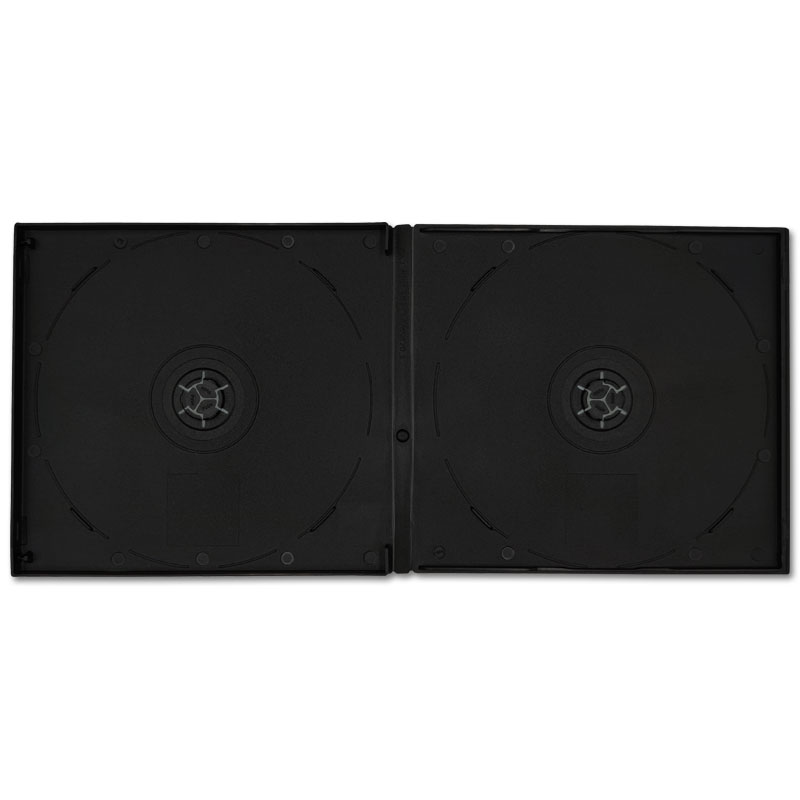PP standaard (dikte: 9mm.) 2 CD doosje, zwart