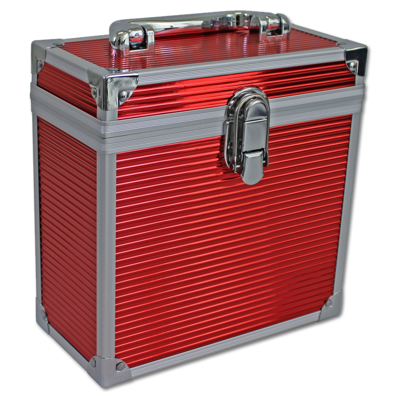 Walvis Products® 7" Vinyl Platenkoffer - voor ca. 35 Singles - kleur: rood