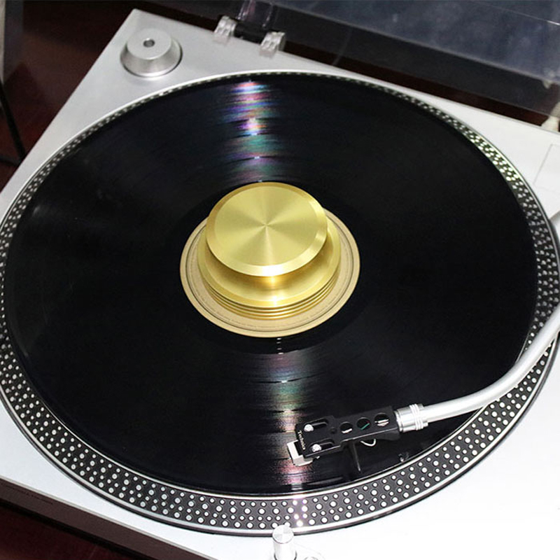 Stabilisateur palet presseur pour platine vinyle 415 grammes couleur: l'or