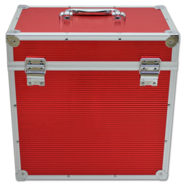 Walvis Products® 12" Red LP Vinyl Storage Case - capacity: approx. 40 LPs
