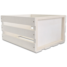 Walvis - Caisse de vinyle pour 75 disques vinyle 33T, blanc