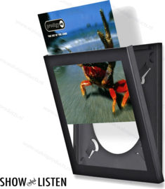 Snap Show & Listen 12-Inch Record Album Frame - black