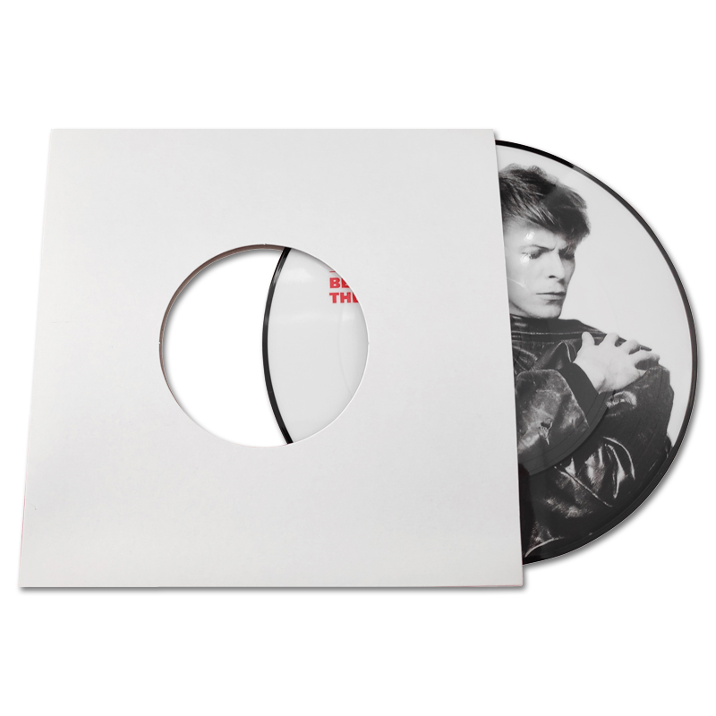 Single Cover Karton - weiß mit Mittellöcher