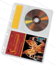 2DVD Ring Binder Sleeve mit weißem Futter und zusätzlichen Taschen für DVD-Booklets