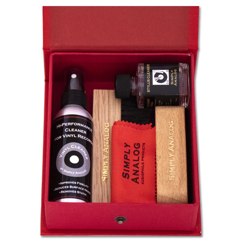 Simply Analog De Luxe Vinyl Cleaning Boxset | Red Leather Edition
