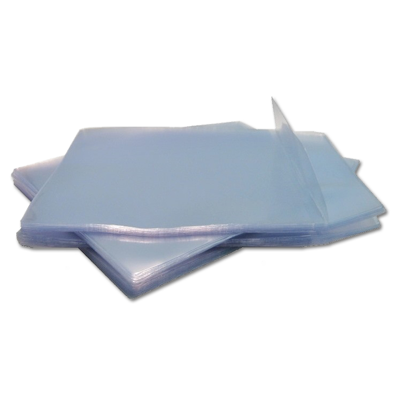 Grammofoonplaten beschermhoes voor Singles, met klep, glashelder pvc, dikte 0.14 mm.