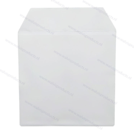 LP Schutzhülle mit Klappe, Transparent Weiß PVC, Dicke 0.15 mm.