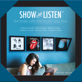 Snap Show & Listen 12-Inch Record Album Frame - black