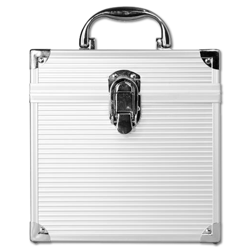 Retro Musique 7" Vinyl Storage Case - capacity: approx. 35 units singles - silver