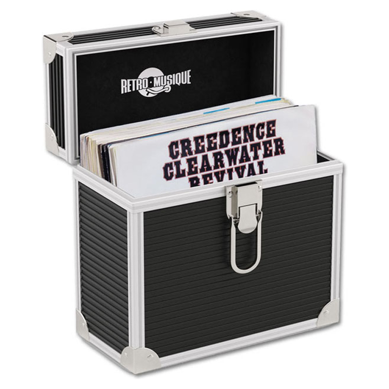 Retro Musique 7" Vinyl Storage Case - capacity: approx. 35 units singles - black