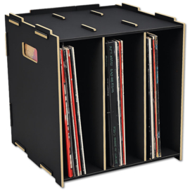 WERKHAUS Mediabox voor ca. 80 LP's - zwart