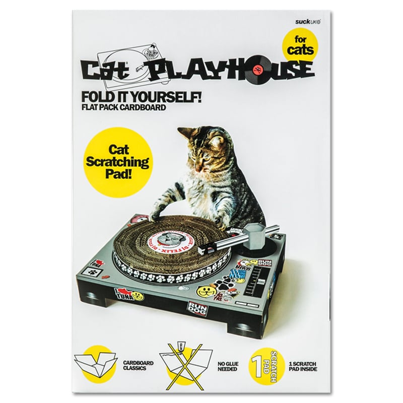 DJ Katze Kratzplattenspieler | Cat Scratching Pad Suck UK