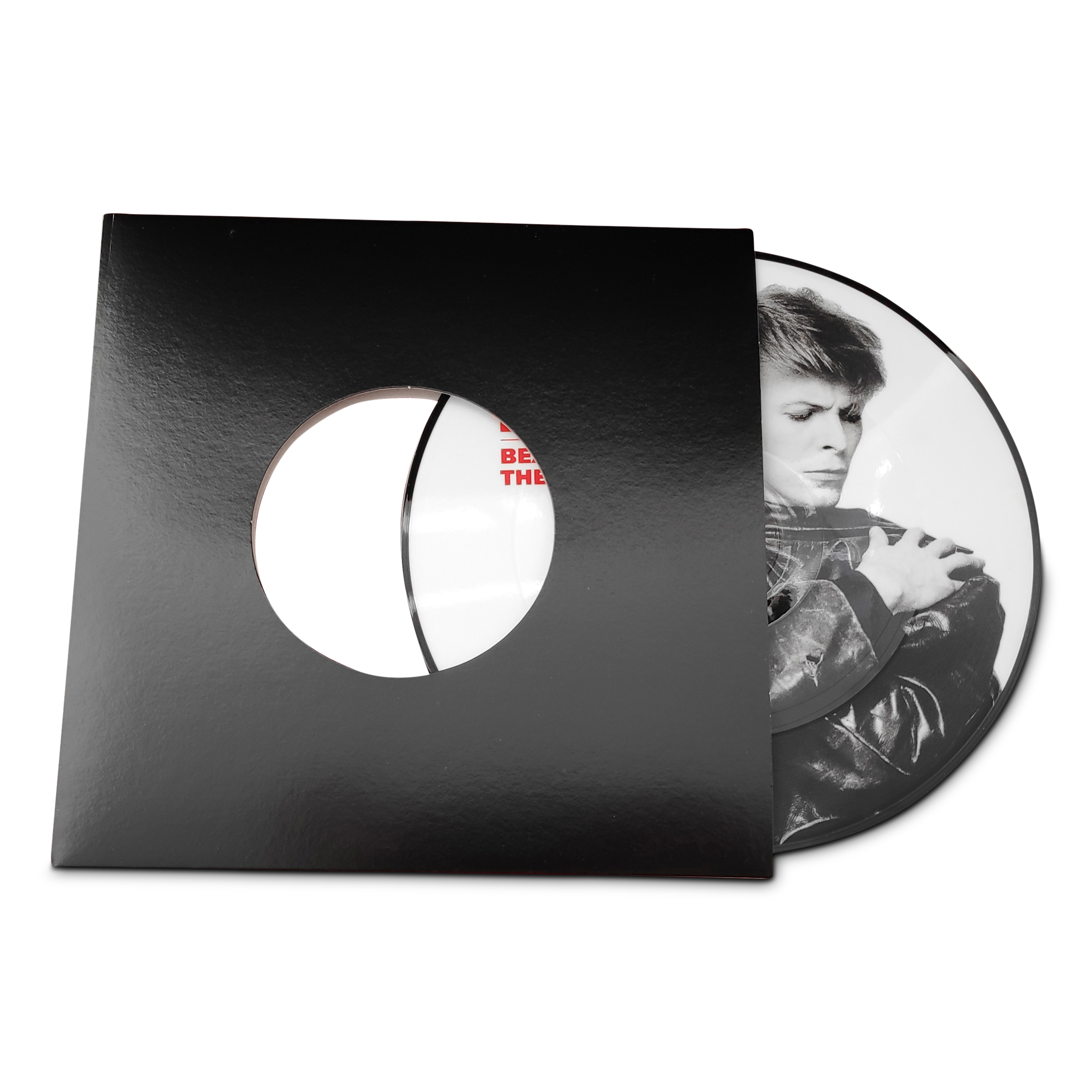 Single Cover Karton - schwarz mit Mittellöcher