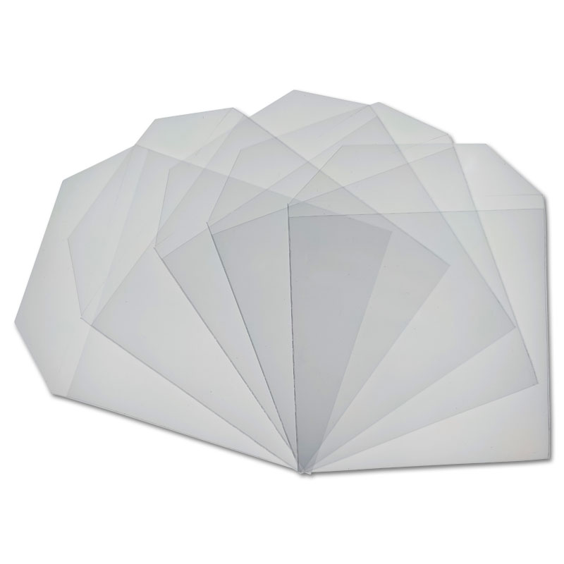 1 CD PP Sleeve with flap, no grain transparent (125 x 130 mm + flap)