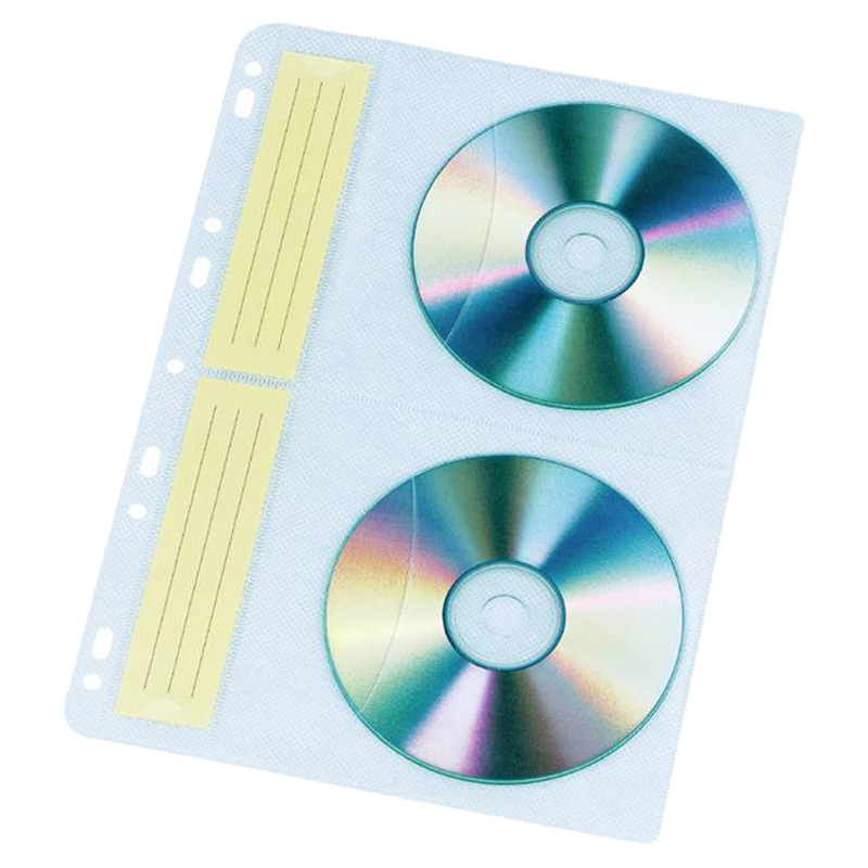 4 CD Ring Binder Sleeve, with white lining