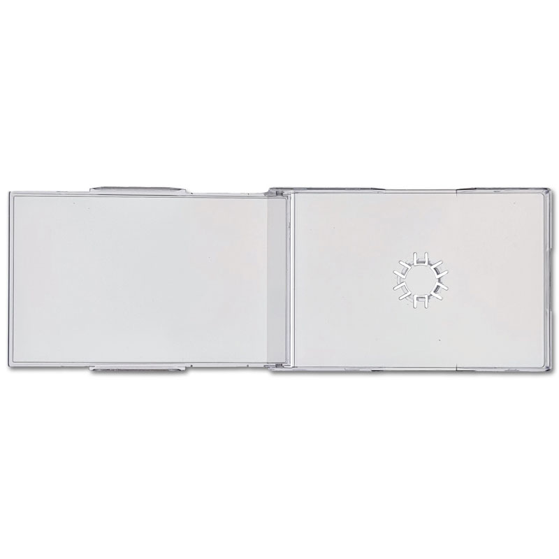 1 CD / DVD visitekaartdoosje, glashelder