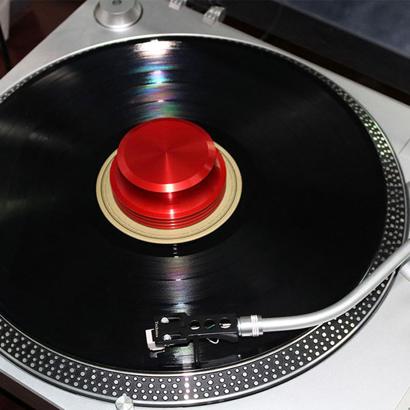 Stabilisateur palet presseur pour platine vinyle 415 grammes couleur: rouge