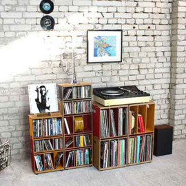WERKHAUS Mediabox voor ca. 80 LP's - zwart