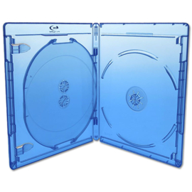 Viva Elite Boîtier 3 Blu-Ray, couleur: bleu-transparent - épaisseur 12.5 mm