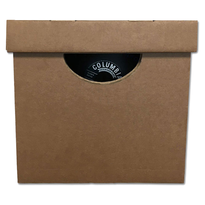 Advance 7-inch Record Storage box - capacity: approx. 200 Singles - brown cardboard