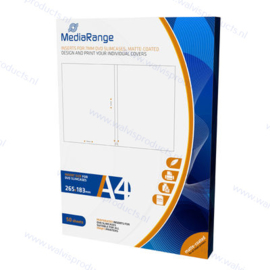 50-pack - MediaRange Blank Inlays for Slim (7 mm) DVD Cases