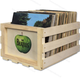 Crosley Schallplatten Holzbox The Beatles Apple - für ca. 75 Stück LPs