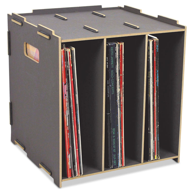 WERKHAUS Mediabox voor ca. 80 LP's - antraciet