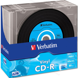 Verbatim CD-R AZO 700MB 52X Vinyl Surface | Slimcase 10er Pack