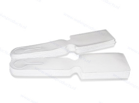 100 stuks - standaard formaat pvc Kofferlabels met doorsteekoog, kleur: wit, onbedrukt