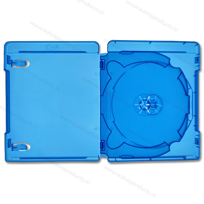 Standard 14 mm 3-BR (Blu-Ray) Box, colour: transparent-blue | Blue 