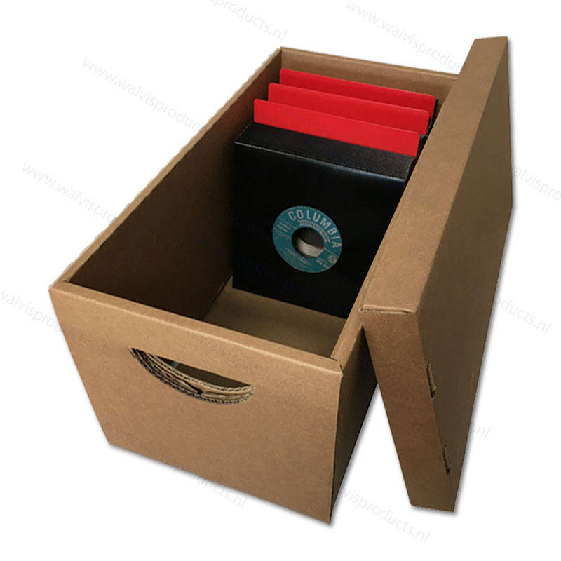 Advance 7-inch Archiefbox - voor ca. 200 Singles - bruin golfkarton