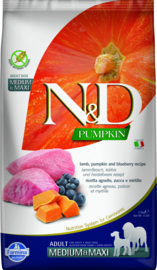 Farmina N&D Pumpkin Lam, Pompoen & Bosbes Adult Medi/Maxi