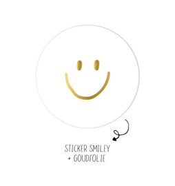 Sticker | Smiley | wit | 10 stuks