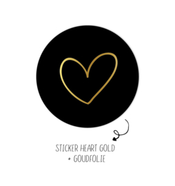 Sticker | Heart Gold | 10 stuks