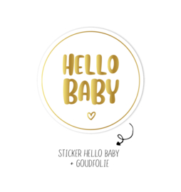 Sticker | Hello baby | 10 stuks