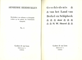 Geschiedenis van het land van Berkel en Schipbeek (herdruk)