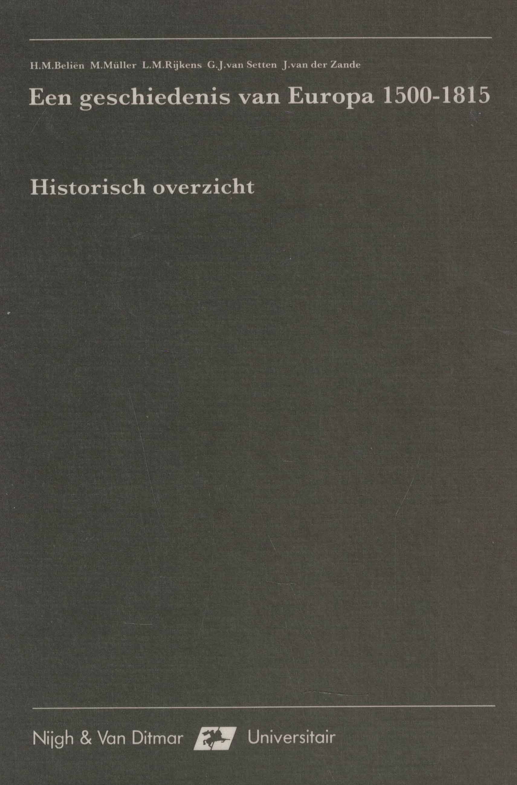 Een geschiedenis van Europa 1500-1815 - Een historische overzicht (3e druk)
