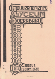 Gouvernements Lyceum Soerabaia - Cursus 1930-1940