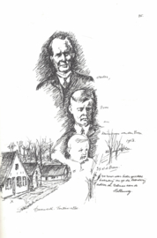 Het kleine gebeuren - Krantenberichten 1855-1900, portretten, landschappen 1855-1980, getekend door Hennie Karsch