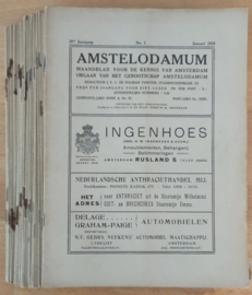 Amstelodamum - Maandblad voor de kennis van Amsterdam - Orgaan van het Genootschap Amstelodamum - 41 deeltjes uit de jaargangen 1929-1933