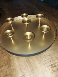 7 - kandelaar  goud/ zwart