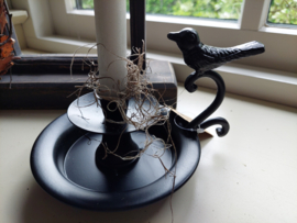 smeedijzeren kaarsenstandaard Vogel