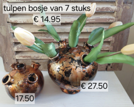 Tulpenvaas brons / goud kleur groot
