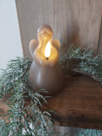 Engel met led taupe klein