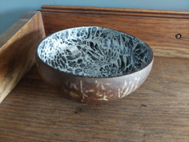 Coconut bowl zilver/zwart